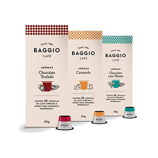 30 Cápsulas Para Nespresso – Café Baggio – Chocolate Trufado, Menta e Caramelo