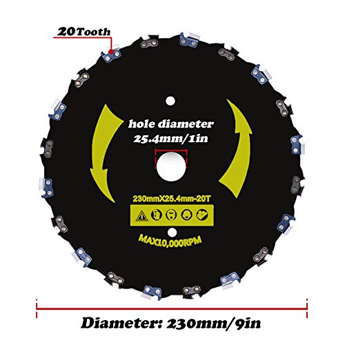 CZS Chainsaw Tooth Brush Cutter Blade, 9