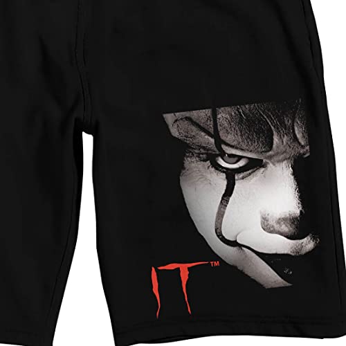Bioworld Pennywise Face IT Movie Men's Black Sleep Pajama Shorts2