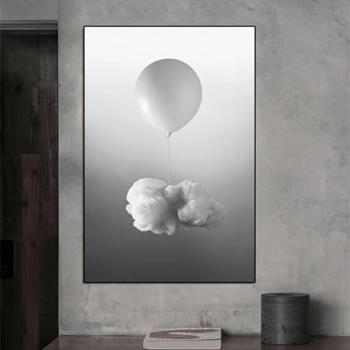 Peinture murale abstraite ballon toile 40x60cm sans cadre pour salon