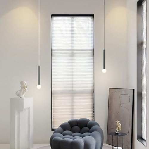 Lámpara lineal moderna de aluminio oscuro colgante con luz regulable LED 4