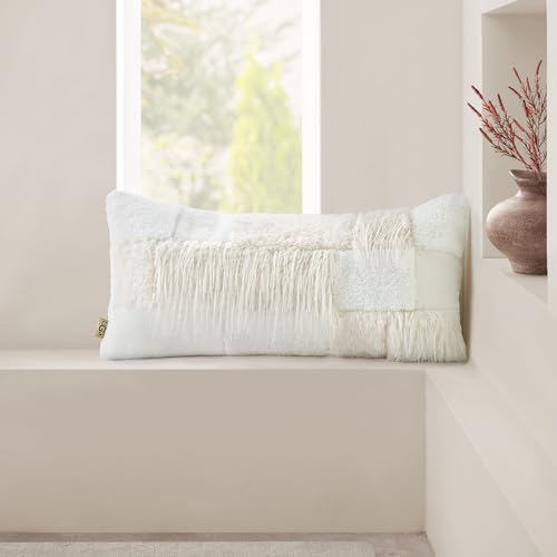 UGG Corben Faux Fur Accent Pillow 14' x 30' – Soft Plush Decorative Throw Pillow for Couch, Bed,...