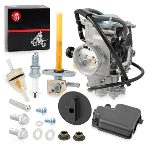 Image of Carburetor & Fuel Valve Petcock W /Lever For Honda TRX400EX Sportrax 400EX TRX400X 1999-2014 Carb