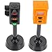 STOBOK 2Pcs Semaforo Giocattolo per Bambini Semaforo Lampada da Semaforo con Base LED Mini Stop Light Model Giocattoli per Bambini Auto E Biciclette Fingere