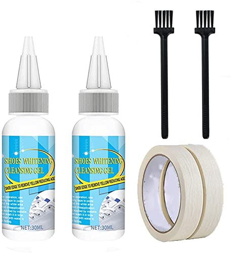 Gel nettoyant blanchissant pour chaussures - Détachant jaune pour chaussures blanches, baskets blanches à oxydation, 30 ml., Taille unique Cover