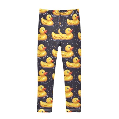 Funny Duck Swim Water Girls Leggings Athletic Pants Tights Stretch Bottom