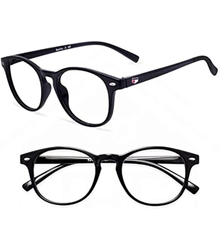 Zaveri Optic Reading Glasses Blue Cut,Anti Glare Non Anti Glare For Men Women Power Available 1.00 1.25 1.50 1.75 2.00 2.25 2.50 2.75 3.00 Black 2 Round TR90 (Anti Glare, 0.75) (B0B9KHDX5H) Amazon Price History, Amazon Price Tracker
