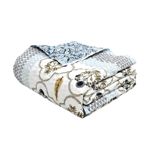 Image of BLOCKS OF INDIA Hand Block Printed Cotton King Size Quilt /Rajai | Design 56