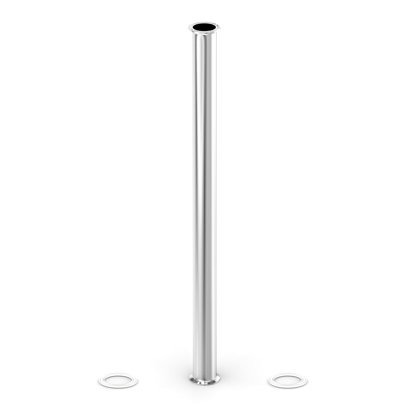 Tube Tri Clamp 1,5" inox 304 de 610mm pour extension de circuit fluide