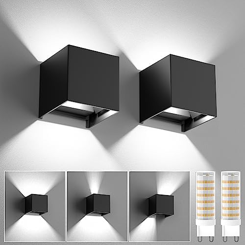 EIDISUNY LED Wandleuchte 80cm - Moderne Schwarze Wandlampe Mit Geschwungenem Design