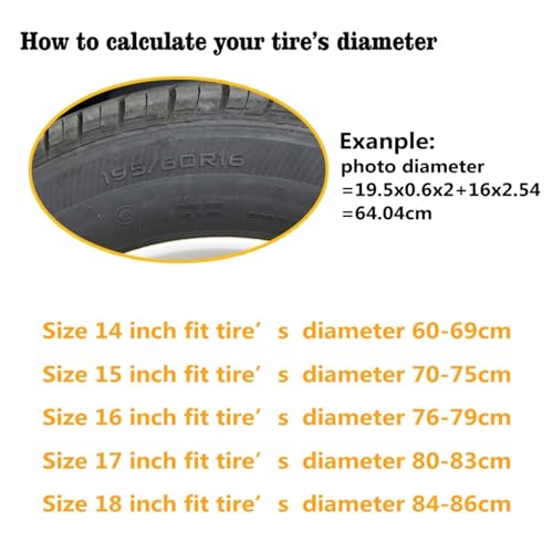 Image of Thanksgiving Turkey Face Spare Tire Cover PU Leather, Fit for SUV Truck Travel Trailer Camper 14 inch,15 inch,16 inch,17 inch,18 inch, Weatherproof Wheel Protection Tire Cover, 14 inch for Tire Diameter 23.6 inch-27.5 inch