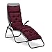Relaxdays 10023476_47 Cuscino per Sedia a Sdraio da Giardino, Imbottitura per Poltrona, HxLxP: 180 x 44 x 11 cm, Rosso
