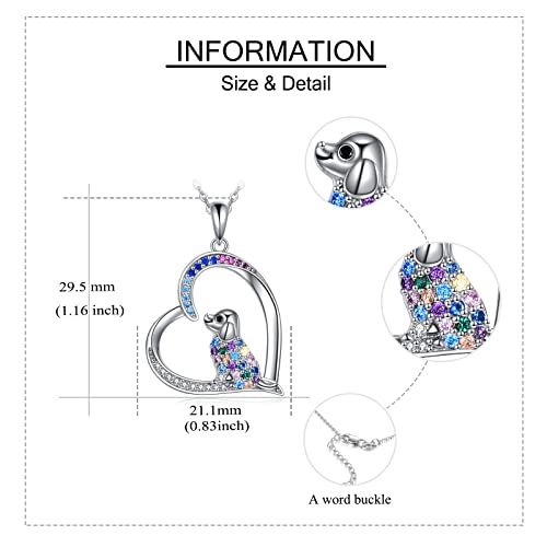 Yafeini Dog Necklace Sterling Silver Dog Pendant Necklace Cute Puppy Dog Jewelry For Girls Women Gifts #TOP3
