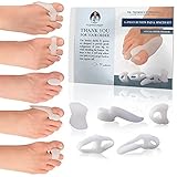 Dr. Frederick's Original 14 Piece Bunion Corrector Kit - Fast Bunion Relief - Soft Gel Toe Separators & Bunion Cushions - Temporary Bunion Corrector & Pads - One Size Fits All Bunion Splint