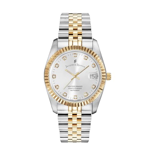 Montre dateur Inspiration Jacques du Manoir en acier inoxydable 36 mm