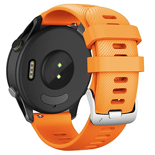 ANBEST Compatible avec Forerunner 255/Vivoactive 4/Venu 2 Bracelet, 22mm Silicon Sport Remplace Band pour Gear S3/Galaxy Watch 3 45mm/Huawei GT 46mm Smartwatch Cover