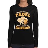 Fan Art the Fan Tee Camiseta de Adulto de Manga Larga de Mujer Deportes Padel Divertida Regalo 003 L