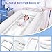 Medical Inflatable Bathtub,Shower Bath Basin Kit, PVC Portable Bathtub with Electric Air Pump,Portable Bathtub Wash Full Body in Bed Bath,for Elderly (White)