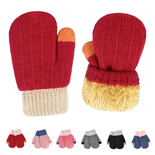 Guantes térmicos infantiles para jugar en el parque durante el invierno