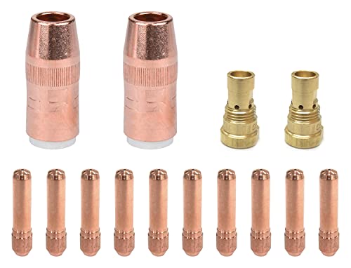 Mig Gun Parts Replacement For Bernard Small Centerfire NS-5818C Nozzle, DS-1 Diffuser & Tips (14-PK .035 KIT)