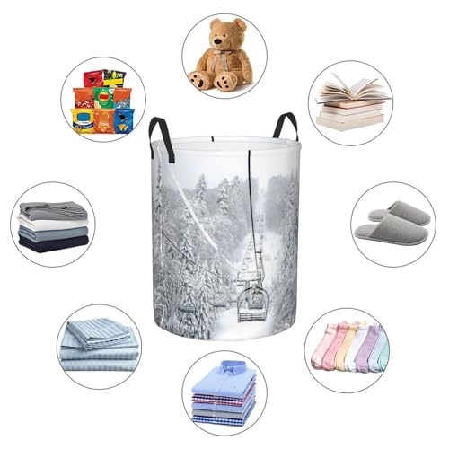 Grand panier à linge design téléski en textile premium - 7