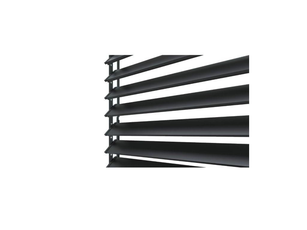HAHN & SOHN Système à lamelles anthracite, 48 cm – Pergola, balcon, jardin – Brise-vue, protection contre le vent, protection solaire – Clôture à lamelles en bois et aluminium, panneau de position