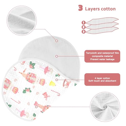 Burbuja Nutcracker Muslin Baby Burp Cloths, Soft & Absorbent Cotton Burping Rags for Newborn Boys & Girls, 2 Pack3