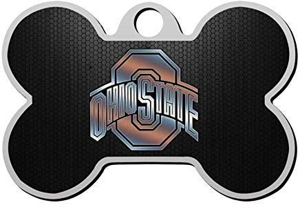 VinMea Ohio State Buckeyes Pet ID Tag Personalised,Bone Dog Tag,Pet Identification Tag, for Dog Lovers