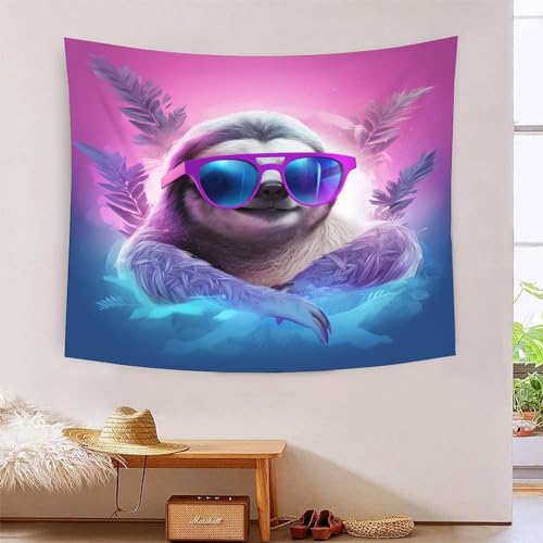 Tapisserie paresseux 3D : sublimez votre salon et chambre avec ce grand tissu mural