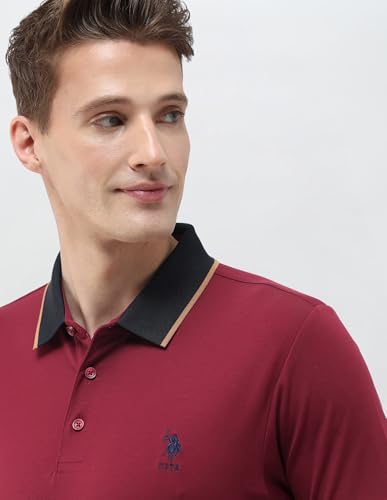 Image of U.s.Polo Association Men's Solid Slim fit Polo Shirt