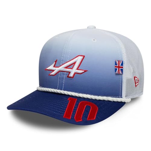 Casquette 9SEVENTY Alpine F1 Silverstone Gasly blanc bleu snapback ajustable motorsport