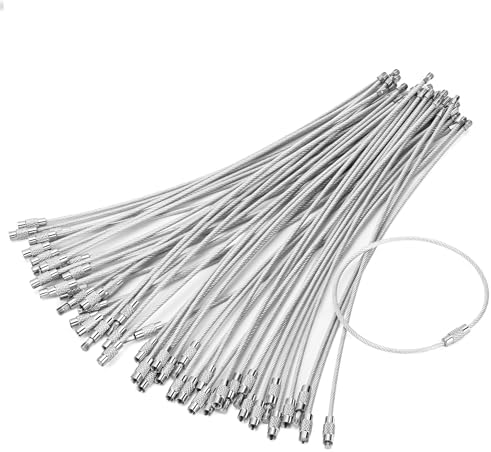 Amazon.com: 50 PCS Wire Keychain Cable,Nylon Coated Stainless Steel ...