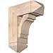 Ekena Millwork BKT0806X18X22MRC03SDF Merced Arts and Crafts Smooth Bracket w/Offset Brace, Douglas Fir
