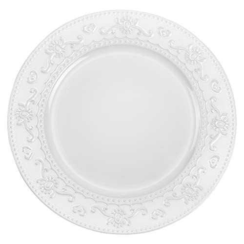 Brightalk - Platos de carga de 13 pulgadas, 6 cargadores de platos redondos para servidores, color blanco