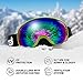 Odoland Snow Ski Helmet and Goggles Set, Sports Helmet and Protective Glasses-Shockproof/Windproof Protective Gear for Skiing, Snowboarding, Motorcycle Cycling, Lime Green, XS