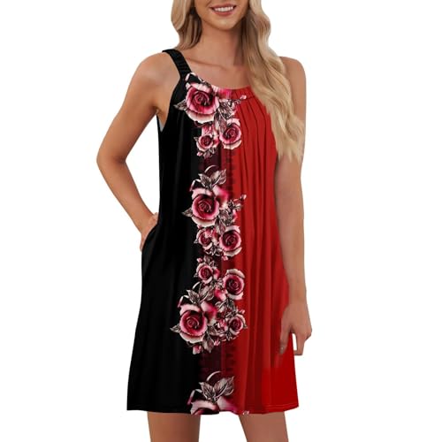 Robe d'été décontractée fluide anti-chaleur avec poches femme