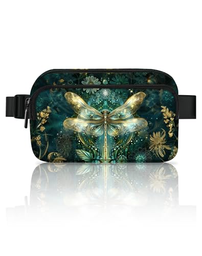 Dragonfly Fanny Pack Fashion Belt Bag Lightweight Waist Pouch with Adjustable Strap Mini Crossbody Bags for Women Travel Sports Running