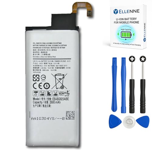 ELLENNE   Batería para Samsung Galaxy S6 Edge G925F de 2600 mAh con kit de destornilladores incluido