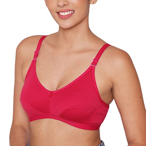 Image of INKURV Everyday Bra for Women's and Girls | Non Padded | Non Wired | Full Coverage Bra in Rich Cotton Fabric - Paris | Combo of 2 |