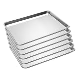 STEELUS Paquete de 6 bandejas para hornear de tamaño medio, 18 x 13 pulgadas