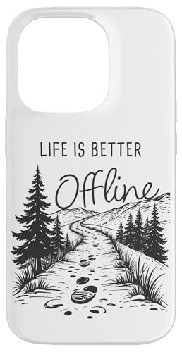Life is Better Offline ? Camping & Hiking Outdoors Nature �X�}�z�P�[�X iPhone 14 Pro �p