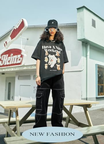 Denim Cargo Pants Y2k Baggy Jeans Gothic Punk Wide Leg Streetwear Oversized Relaxed Fit Jeans2
