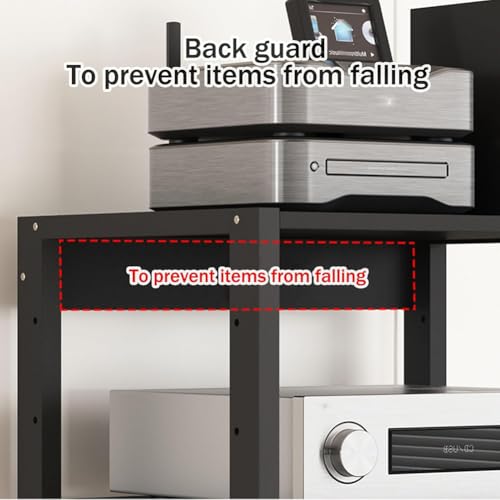 MegLob Rolling AV Media Stand, Mobile Professional Player Player Player, stereo audio komponentowe wózek z stojakiem, szafka multimedialna oszczędzająca przestrzeń,50x40x131cm