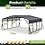 Jocoevol 20x20FT Metal Carport, Heavy Duty Car Garage w/Reinforced Support Rods and Windproof Ground Anchors, All-Weather Multi-Use Outdoor Shelter for Car, Boats and Truck