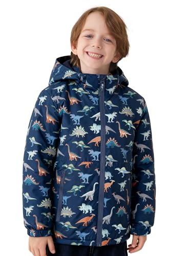 Image of PAMLULU Boys Winter Coats Waterproof Breathable Snowboarding Ski Jackets Fleece Lined Hooded Rain Coat for Kids