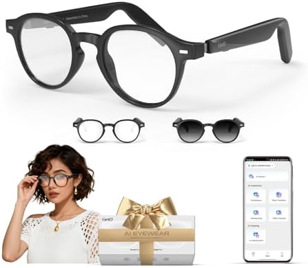 GetD AI Glasses for Men & Women, Smart Glasses Powered by ChatGPT with 145-Language Translation, Blue Light Filtering, Polarized & Photochromic Lenses, 11H Music Play for Travel and Daily Use 2026 NEW