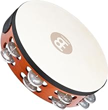 Jingle Ring with Drumhead - The tambourine is played by shaking it by hand or striking the frame or the drumhead Aluminum Jingles - The jingles of this double-row tambourine deliver a soft and dry sound Hand-selected Goatskin - For an authentic sound...
