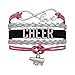 Girls Cheerleading Bracelet, Cheer Gifts- Cheer Jewelry- Cheer Bracelet- Adjustable Cheer Charm Bracelet- Gift For Cheerleaders, Cheer Teams & Cheerleading Coaches