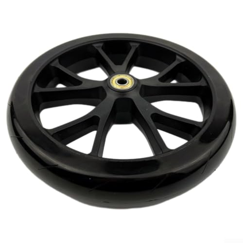 Image of QuivyLivy 8 Inch Scooter Wheel, 200Mm Pu Wheel, High Rebound Scooter Tire, Abec9 Bearing Wheel, Kick Scooter Replacement Wheel, 5 Spoke Scooter Wheel, 10 Spoke Scooter(5 Spokes Wheel)