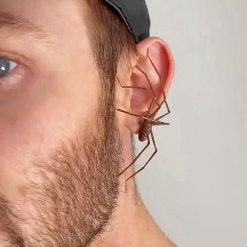 Halloween Realistic Spider Earrings, Halloween Scary Spider Earring for Women Stud Earrings halloween Cosplay Party Supplies Gifts for Women Men3